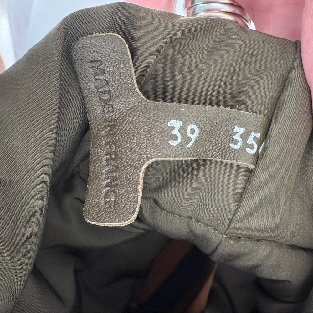 Clergerie Ally 70mm Leather Ankle Boots 39 Green - Picture 7 of 8